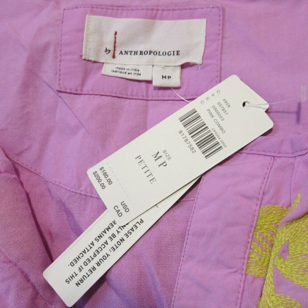 NWT Anthropologie Maeve Somerset Maxi in Pink Embroidered Edition Dress MP - Picture 10 of 11